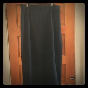Long Black Lined Skirt